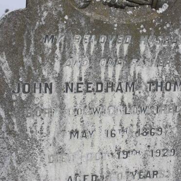 THOMPSON John Needham 1869-1929 &amp; Elizabeth HUDSON 1867-1962 