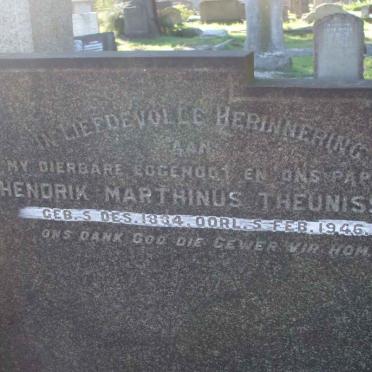 THEUNISSEN Hendrik Marthinus 1884-1946