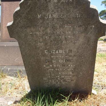 QUINE John James  -1904 &amp; Elizabeth 1863-1912