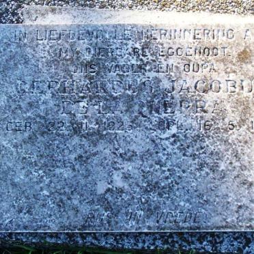 QUERRA Gerhardus Jacobus, de la 1925-1977