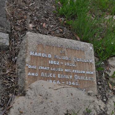 QUIGLEY Harold Mends 1862-1930 &amp; Alice Emily 1864-1945