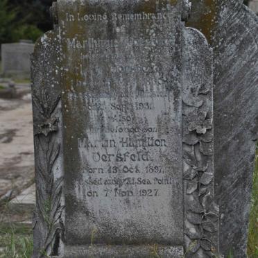 VERSFELD Marthinus 1860-1931 :: VERSFELD Martin Hamilton 1897-1927