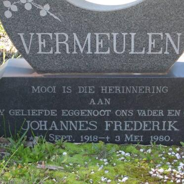 VERMEULEN Johannes Frederik 1918-1980