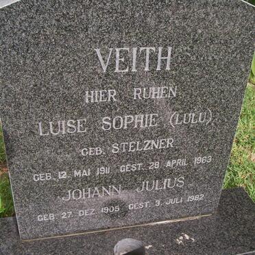 VEITH Johann Julius 1905-1982 &amp; Luise Sophie STELZNER 1911-1963
