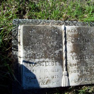 VOLSTEEDT John Albert 1886-1975 &amp; Constance Ada 1893-1989