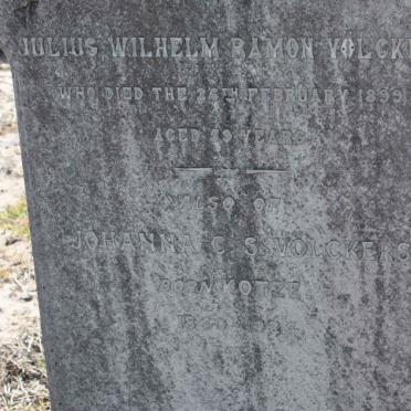 VOLCKERS Julius Wilhelm Ramon -1899 &amp; Johanna KOTZE 1840-1924