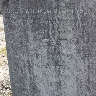 VOLCKERS Julius Wilhelm Ramon -1899 &amp; Johanna KOTZE 1840-1924