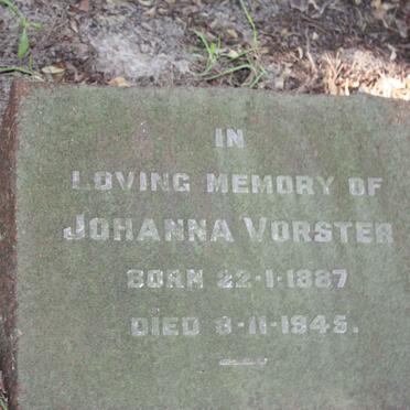 VORSTER Johanna 1887-1945