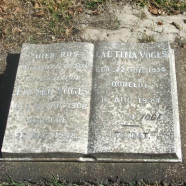 VOGES Eduard 1908-1948 :: VOGES Laetitia 1934-1944