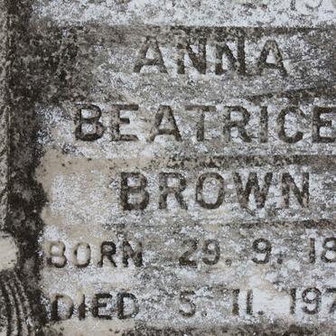 BROWN Anna Beatrice 1890-1975