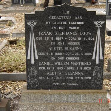 VISAGIE Izaak Stephanus Louw 1887-1974 &amp; Aletta Susanna 1889-1985
