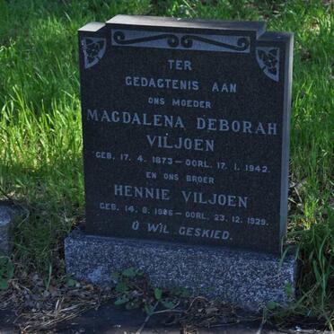 VILJOEN Magdalena Deborah 1873-1942 :: VILJOEN Hennie 1906-1929