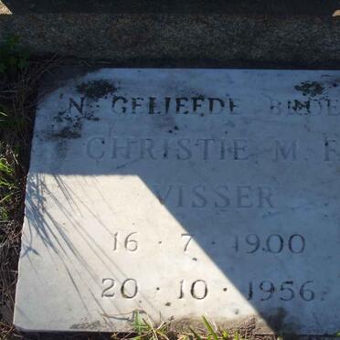 VISSER Christie M.F. 1900-1956