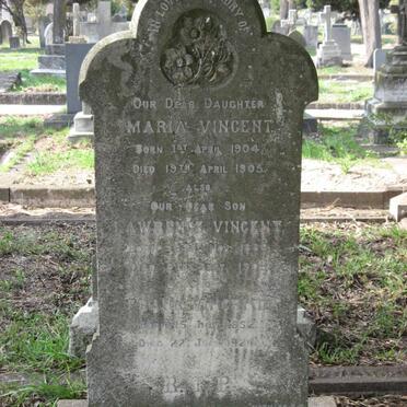 VINCENT Frank 1852-192? :: VINCENT Maria 1904-1905 :: VINCENT Lawrence 188?-1905