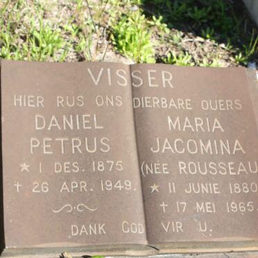 VISSER Daniel Petrus 1875-1949 &amp; Maria Jacomina ROUSSEAU 1880-1965