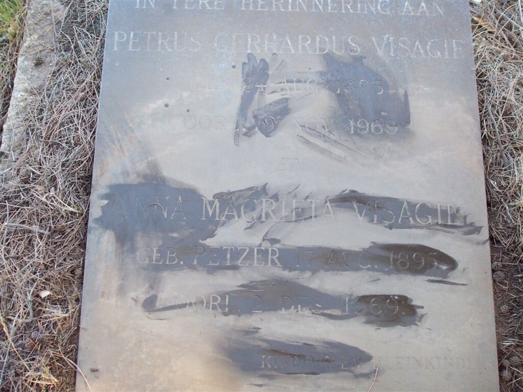 VISAGIE Anna Magrieta nee PETZER 1895-1969