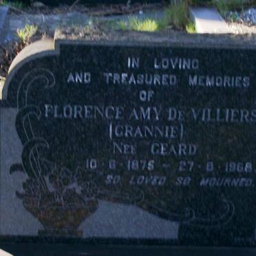 VILLIERS Florence Amy, de nee GEARD 1875-1968