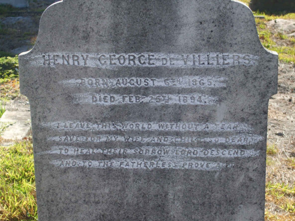 VILLIERS Henry George, de 1865-1894