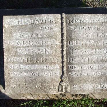 VILLIERS Hermanus Francois, de  -1940 &amp; Margariet Susan -1935