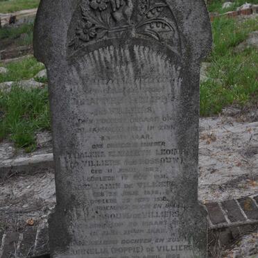 VILLIERS Johannes Philippus, de -1917 &amp; Magdalena Elizabeth Leonora ROSSOUW 1842-1931 :: VILLIERS Benjamin, de 1878-1930
