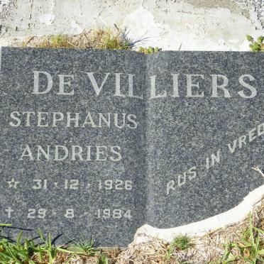 VILLIERS Stephanus Andries, de 1926-1984