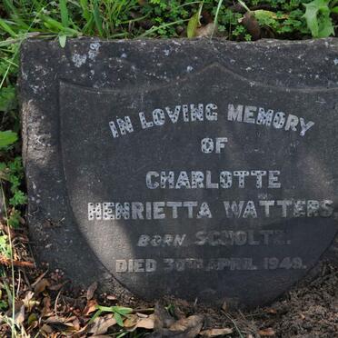 WATTERS Charlotte Henrietta nee SCHOLTZ -1949