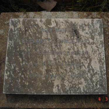 WAGENER Elizabeth nee SCHARRINGHAUSEN 1866-1944