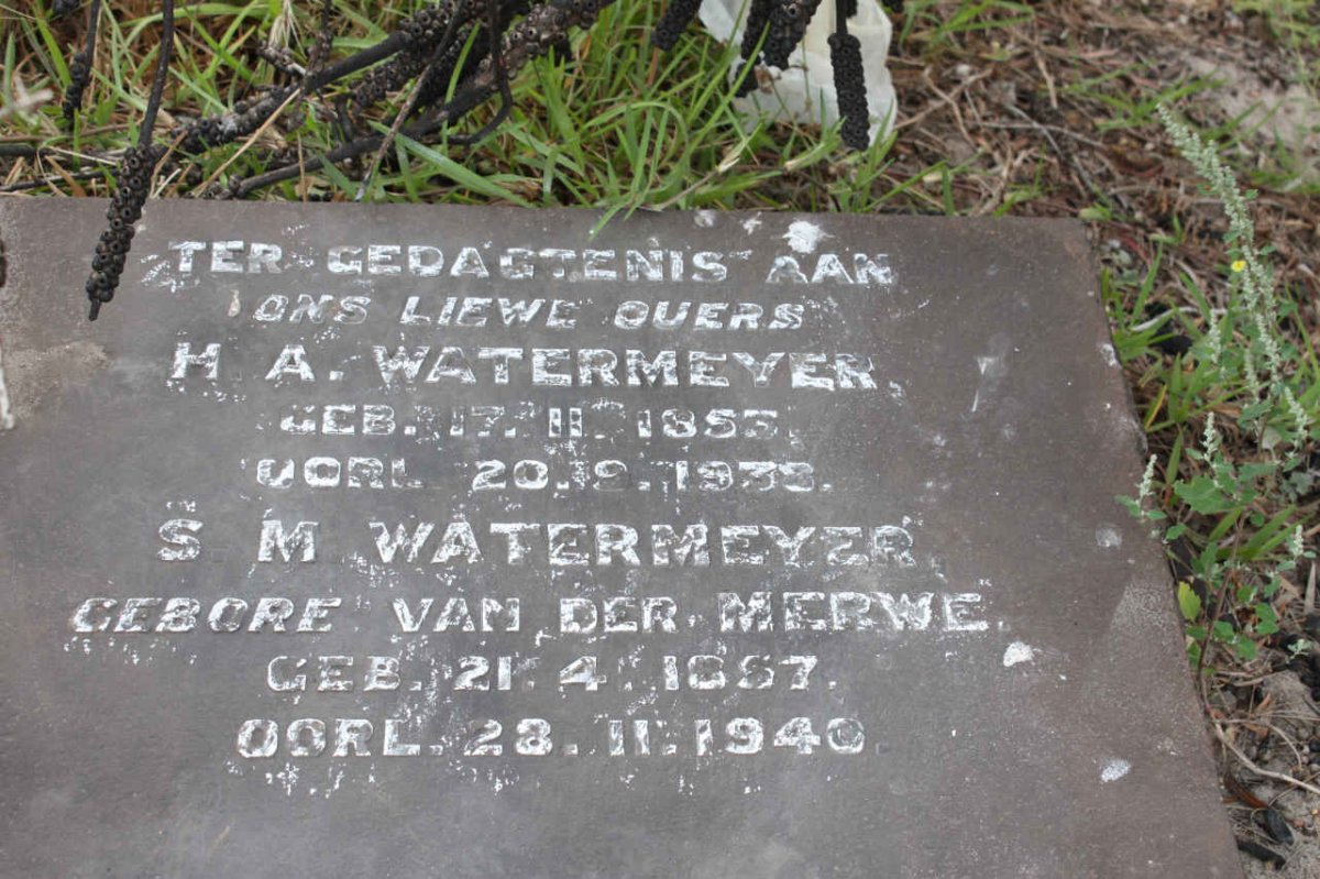 WATERMEYER H.A. 1853-193? &amp; S.M. van der MERWE 1857-1940