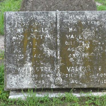 WATLINGTON Mehitable -1941 :: WATLINGTON Emile -19?? :: VALENTINE Fred -19?? &amp; Mathilda -19?6