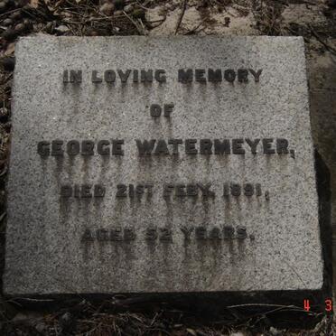 WATERMEYER George -1891