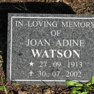 WATSON Joan Adine 1913-2002
