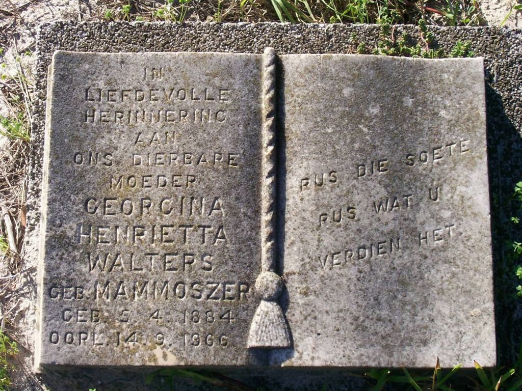 WALTERS Georgina Henrietta nee MAMMOSZER 1884-1966