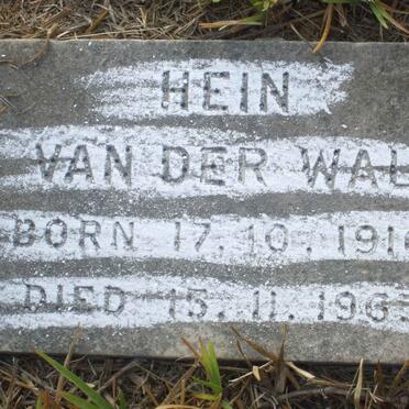 WAL Hein, van der 1910-1963
