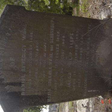 WAHL Daniel Benedict -1888 &amp; Maria Johanna SCHONNBERG 1828-1908