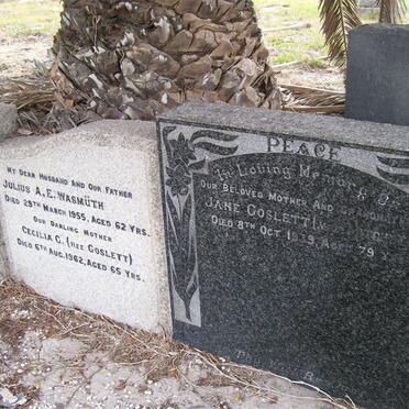 WASMUTH Julius A.E. -1955 &amp; Cecilia G. GOSLETT -1962 :: GOSLETT Jane nee MITCHELL -1939