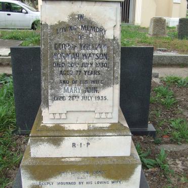 WATSON George William Norman -1930 &amp; Mary Ann -1935 