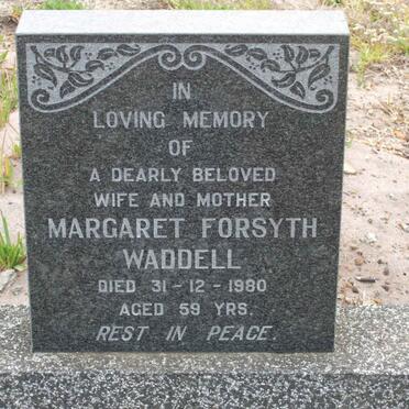 WADDELL Margaret Forsyth -1980
