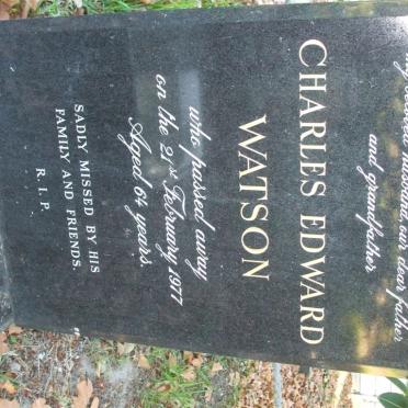 WATSON Charles Edward -1977 &amp; Margaret Isabella -1983