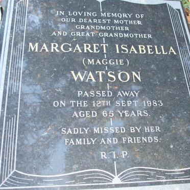 WATSON Charles Edward -1977 &amp; Margaret Isabella -1983_3