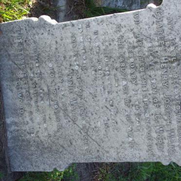 WARD Charles Henry -1905  ::  WARD Annie 1900-1904