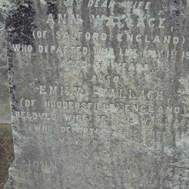 WALLACE John Henry -1937 &amp; Emily 1913 :: WALLACE Ann -1905