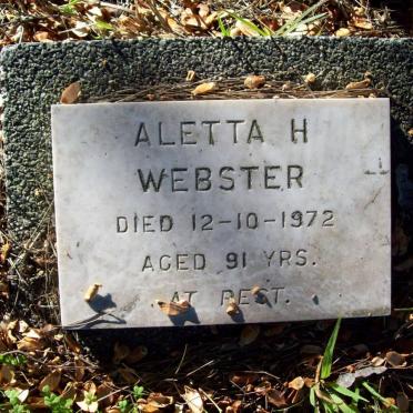 WEBSTER Aletta H. -1972
