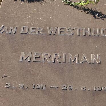 WESTHUIZEN Merriman, van der 1911-1967