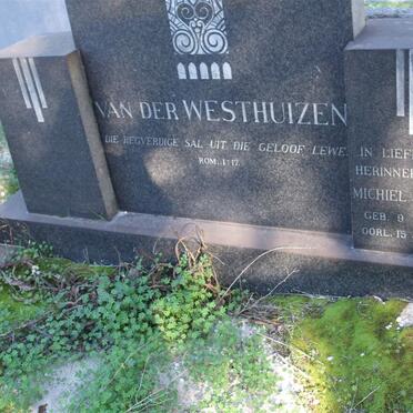 WESTHUIZEN Michiel Johannes, van der 1889-1966
