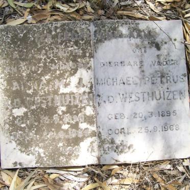 WESTHUIZEN Michael Petrus, v.d. 1895-1968 &amp; Anna M.J. 1890-1965