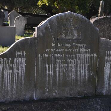 WESTHUIZEN Julia Johanna, van der nee PRIMOS -1944 :: BAIN Sarah Dorothea nee RICHARDS -1923 :: HORNE Basil Arnold -1947