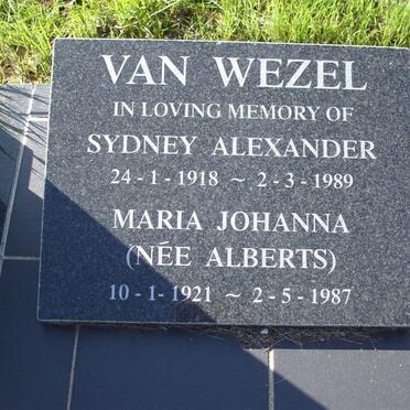 WEZEL Sydney Alexander, van 1918-1989 &amp; Maria Johanna ALBERTS 1921-1987