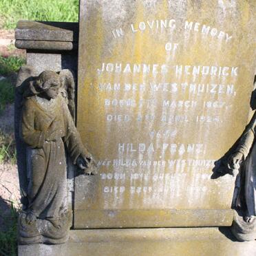 WESTHUIZEN Johannes Hendrik, van der 1867-1924 &amp; Hilda Franz VAN DER WESTHUIZEN 18??-19??