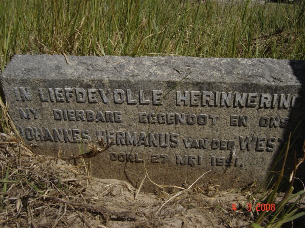 WESTHUIZEN Johannes Hermanus, van der -1951