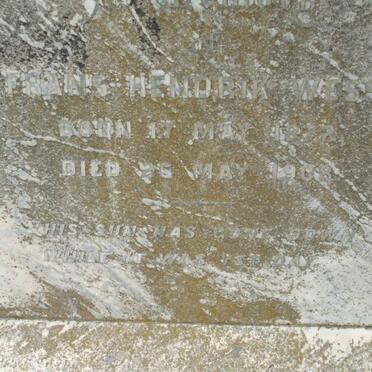 WESSELS Frans Hendrik 1972-1908